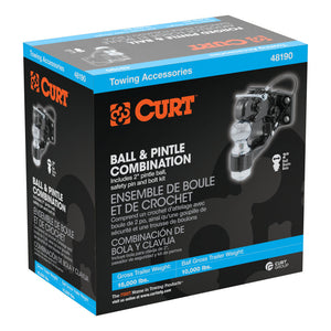 Curt Ball & Pintle Combination (2in Ball 10000lbs Ball Capacity)