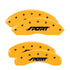 MGP 4 Caliper Covers Engraved Front & Rear Oval logo/Ford Yellow finish black ch