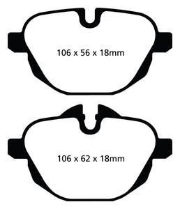 EBC 11+ BMW X3 2.0 Turbo (F25) Greenstuff Rear Brake Pads