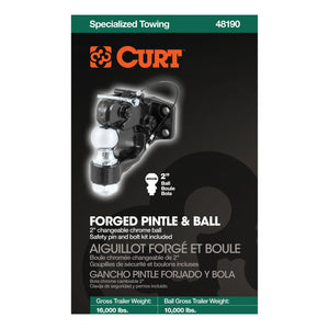 Curt Ball & Pintle Combination (2in Ball 10000lbs Ball Capacity)