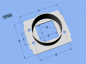 Vibrant MAF SenAdapter Plate Toyota w/ Bosch MAF Sensuse w/ 3in ID filteronly