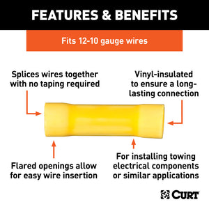 Curt Butt Connectors (12-10 Wire Gauge 100-Pack)