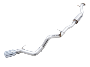 AWE Tuning 2021+ Ford Bronco 0FG Single Rear Exit Exhaust w/Chrome Silver Tip & Bash Guard