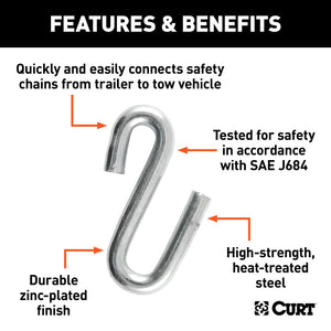 Curt Certified 17/32in S-Hook (7600lbs)