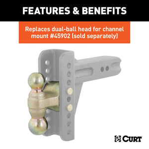 Curt Replacement Dual-Ball for Adjustable Channel Mount