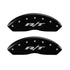 MGP 4 Caliper Covers Engraved Front & Rear RT Black finish silver ch
