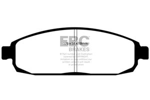 EBC 05-10 Jeep Commander 3.7 Yellowstuff Front Brake Pads