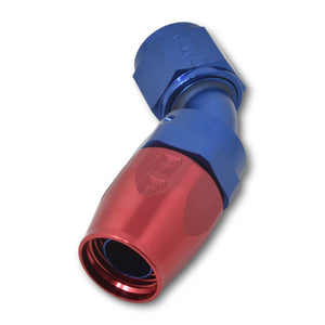 Russell Performance -4 AN Red/Blue 45 Degree Full Flow Hose End