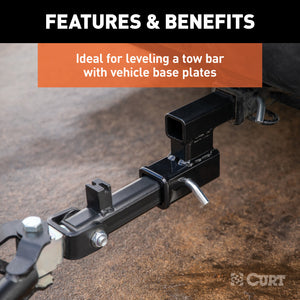 Curt Receiver Hitch Adapter (2in Shank / 4in Drop / 7500 lbs)