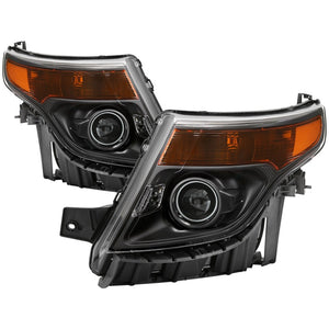 xTune 11-15 Ford Explorer OEM Style Halogen Headlights - Black (HD-JH-FEXP11-AM-BK)