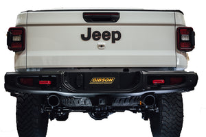 Gibson 20-22 Jeep Gladiator JT Rubicon 3.6L 3in/2.5in Cat-Back Dual Split Exhaust - Black Elite