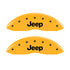 MGP 4 Caliper Covers Engraved Front & Rear Jeep Yellow Finish Black Char 2004 Jeep Grand Cherokee