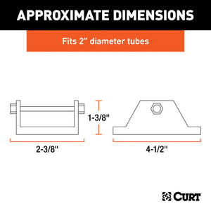 Curt Bolt-On Jack Foot (Fits 2in Tube 2000lbs Packaged)