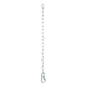 Curt 27in Safety Chain w/1 Snap Hook (5000lbs Clear Zinc)