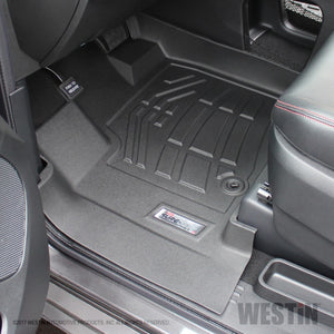 Westin 2012-2017 Dodge/Chrysler/Volkswagen Grand Caravan Wade Sure-Fit Floor Liners Front - Black