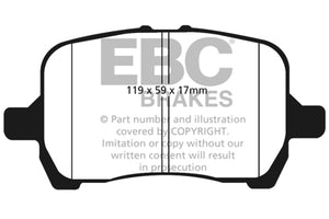 EBC 04-06 Chevrolet Cobalt 2.0 Supercharged Greenstuff Front Brake Pads