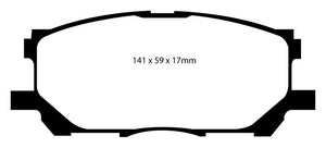 EBC 04-07 Lexus RX330 3.3 Greenstuff Front Brake Pads