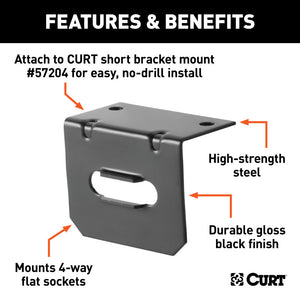 Curt Connector Mounting Bracket for 4-Way Flat