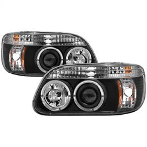 Spyder Ford Explorer 95-01 1PC Projector Headlights LED Halo Blk PRO-YD-FEXP95-HL-1PC-BK