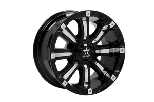 RBP 94R 20x10 8x165.1 BP / 6 BS 10mm Offset 117mm CB (Hub Centric) Black w/Chrome Inserts Wheel