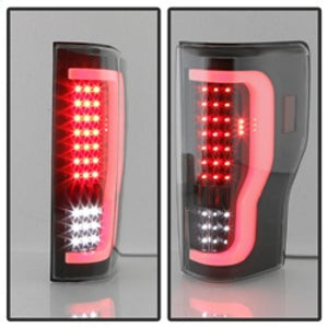 xTune 17-18 Ford F-250 Super Duty (Excl LED Models) LED Tail Lights - Black (ALT-ON-FS17-LBLED-BK)