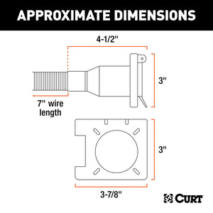 Curt Universal Dual-Output 7 & 4-Way Connector (Plugs into USCAR)