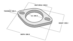 Vibrant 2-Bolt T304 SS Exhaust Flange (4in I.D.)