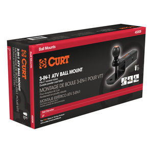 Curt 3-in-1 ATV Ball Mount w/2in Shank & 2in Trailer Ball