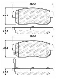 StopTech 04-11 Mazda RX-8 Street Select Rear Brake Pads