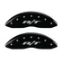 MGP 4 Caliper Covers Engraved Front & Rear RT Black finish silver ch