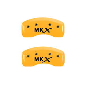 MGP 4 Caliper Covers Engraved Front Lincoln Rear MKX Yellow Finish Black Char 2010 Lincoln MKX