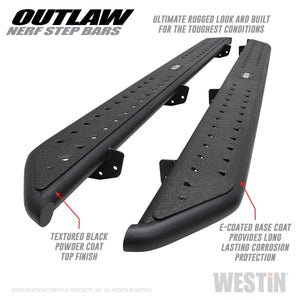 Westin 2020 Jeep Gladiator Outlaw Nerf Step Bars - Textured Black