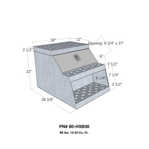 Westin/Brute HD Step Box 30in HD Step Box 30in - Aluminum