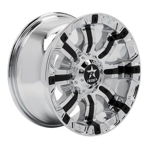 RBP 94R 18x10 6x135/139.7 BP / 5 BS -12mm Offset 87mm CB (Hub Centric) Chrome w/Black Inserts Wheel