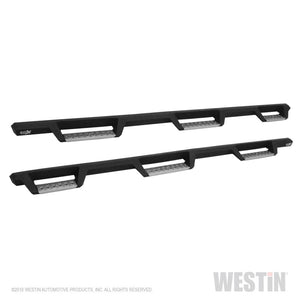 Westin/HDX 07-19 Chevrolet Silverado 2500 8ft Drop Wheel to Wheel Nerf Step Bars - Textured Black