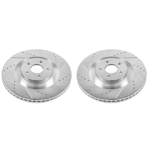 Power Stop 16-18 Ford Focus Front Evolution Drilled & Slotted Rotors - Pair