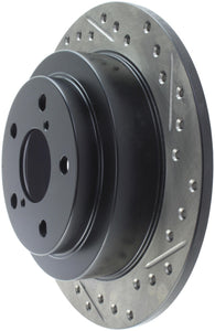 StopTech 05-06 Saab 9-2X AWD / 02-05 Impreza WRX / 02 WRX STi Slotted & Drilled Left Rear Rotor