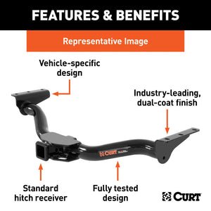 Curt 03-06 Dodge Sprinter w/140inwb & Dual Rear Wheels Class 3 Trailer Hitch w/2in Receiver BOXED