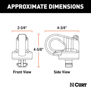 Curt OEM Puck System Gooseneck Safety Chain Anchors