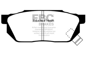 EBC 84-87 Honda Civic CRX 1.5 DX Ultimax2 Front Brake Pads