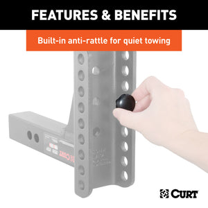 Curt Adjustable Channel Mount w/Dual Ball (2in Shank 14000lbs 6in Drop)