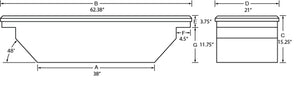 Lund Universal Aluminum Single Lid Cross Bed Box - Brite