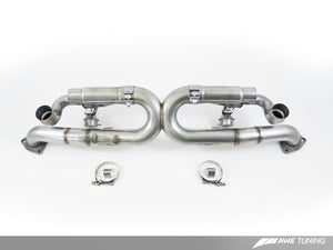 AWE Tuning Porsche 991 SwitchPath Exhaust for PSE Cars Chrome Silver Tips