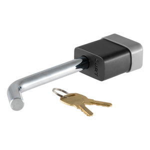 Curt 1/2in Hitch Lock (1-1/4in Receiver Deadbolt Chrome)