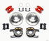 Wilwood D154 P/S Park Brake Kit Red Small Ford 2.50in Offset