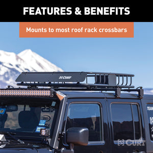 Curt 41-1/2in x 37in Roof Rack Cargo Carrier