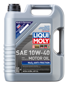 LIQUI MOLY 5L MoS2 Anti-Friction Motor Oil 10W40