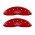 MGP Front set 2 Caliper Covers Engraved Front Oval logo/Ford Red finish silver ch