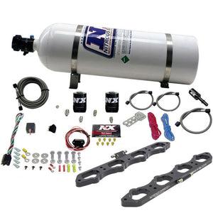 Nitrous Express Ford Coyote 5.0L V8 Nitrous Wet Port Plate Kit w/15lb Bottle