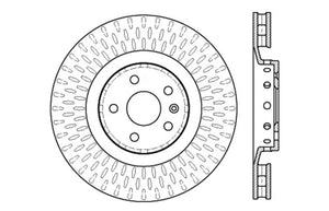 StopTech Drilled & Slotted Left Sport Brake Rotor for 2009 Cadillac CTS-V